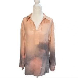 Lafayette 148 New York Watercolour Silk Blouse